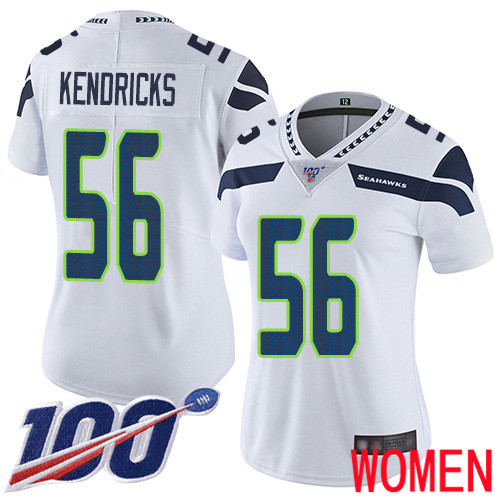Seattle Seahawks Limited White Women Mychal Kendricks Road Jersey NFL Football 56 100th Season Vapor Untouchable